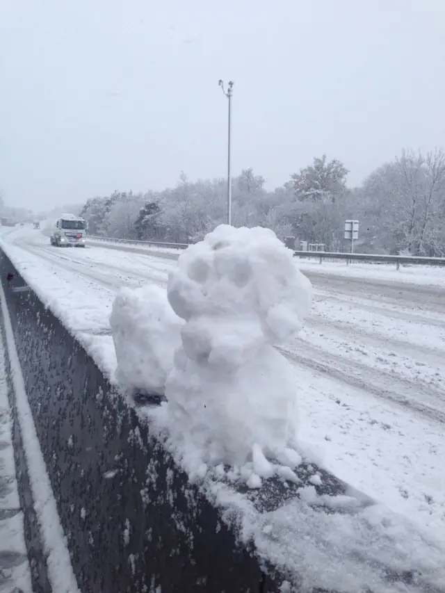 Snowdog on the M25