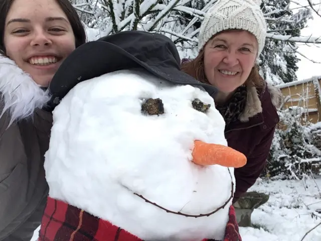 Snowman building in High Wycombe