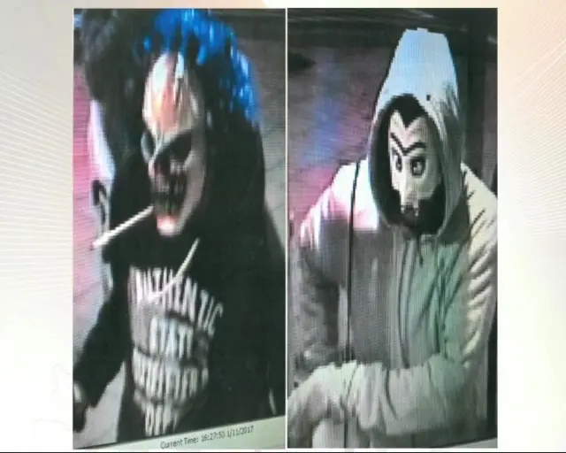 Robbers in Halloween masks last month