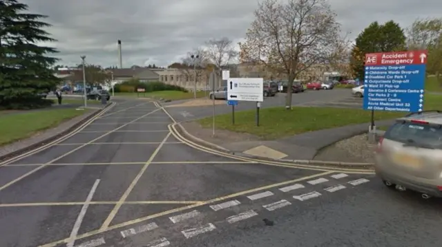 Entrance to maternity unit at Royal Shrewsbury Hospital