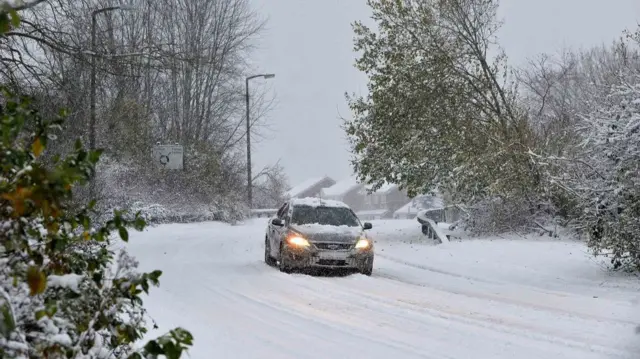 Snow in Perton yesterday