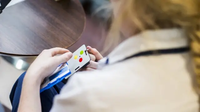 Nurse with tracking sensor badge