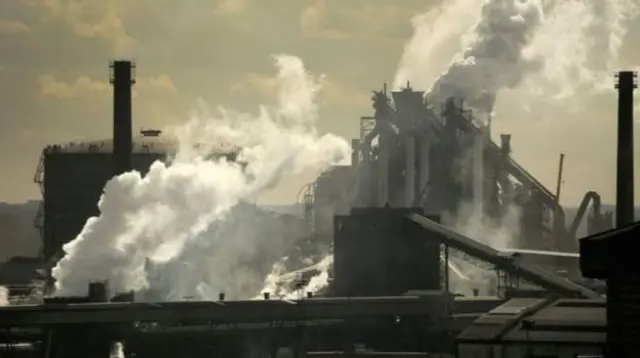 Steel works in Scunthorpe