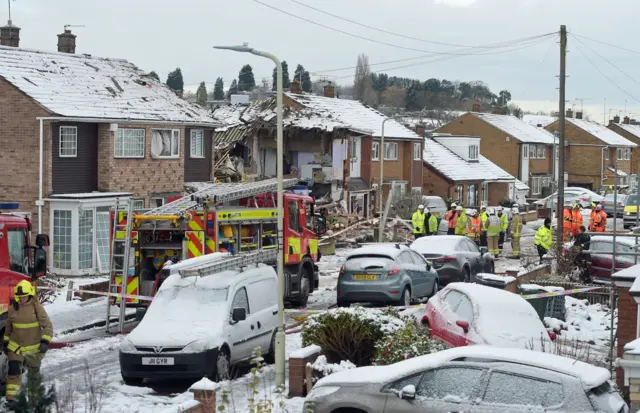 Scene of the house explosion