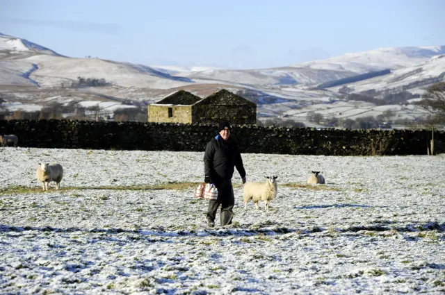 Milkman in snow