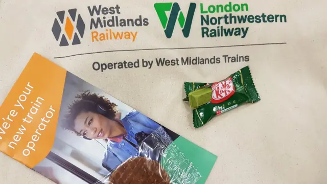 West Midlands Railway goodie bag