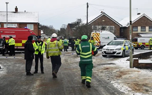 Scene of the house explosion