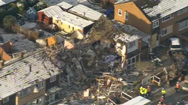 House after explosion
