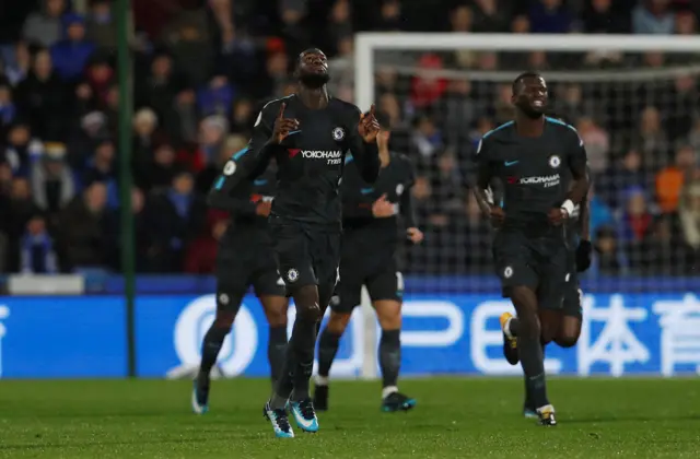 Tiemoue Bakayoko celebrates