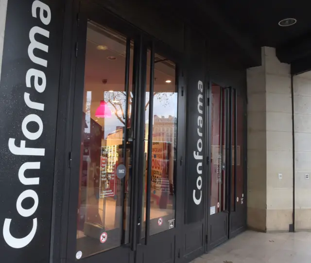 The front of a Steinhoff-owned Conforama in Paris