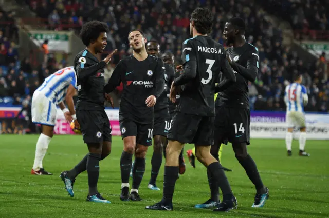 Willian celebrates