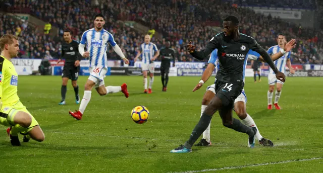 Tiemoue Bakayoko scores