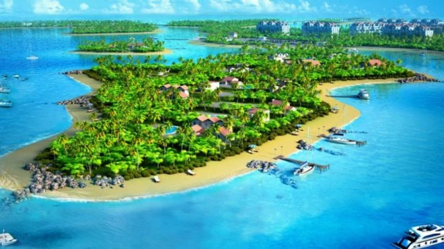 A mocked-up image of the islands would look