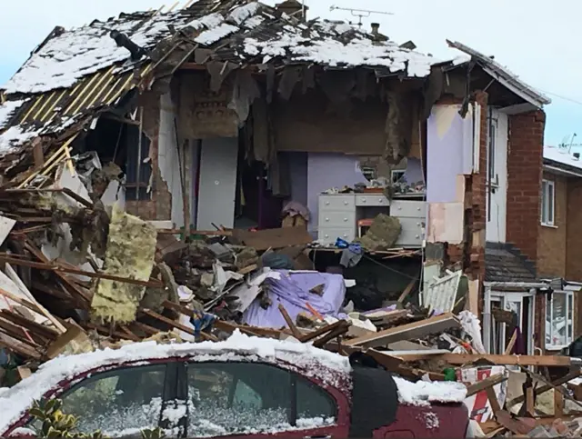 Explosion at the house