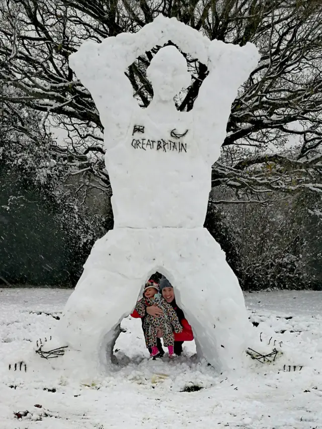 Mo Farah in snow form