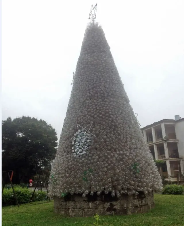 A tree made from bottles in Maputo, Mozambique