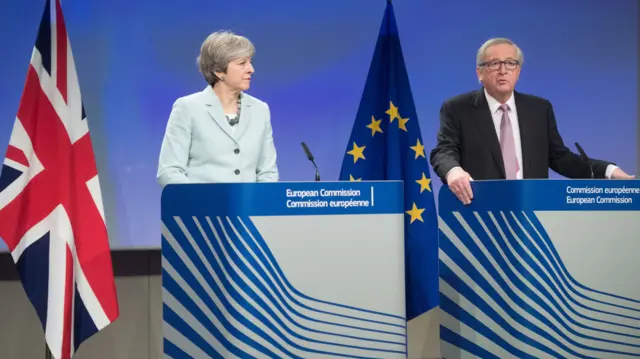 Theresa May and Jean-Claude Juncker