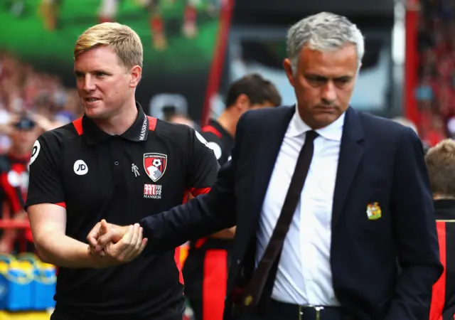 Eddie Howe and Jose Mourinho