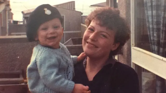 Christine Davies and her son Ian Stringer