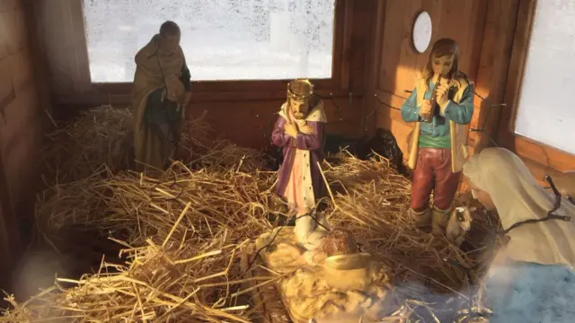 Depleted nativity scene