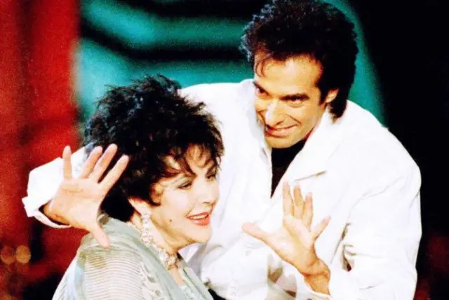 David Copperfield (right) and Elizabeth Taylor