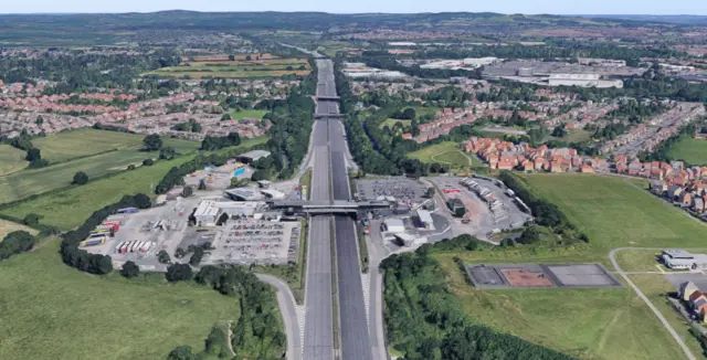 M1 near Leicester Forest East services