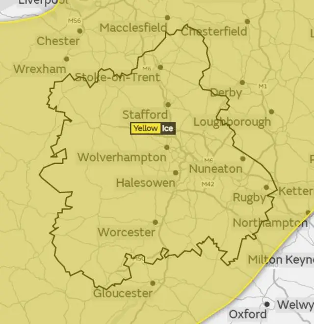 Weather warning map