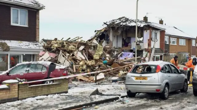 Demolished house in Birstall