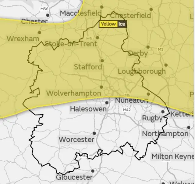 Weather warning map