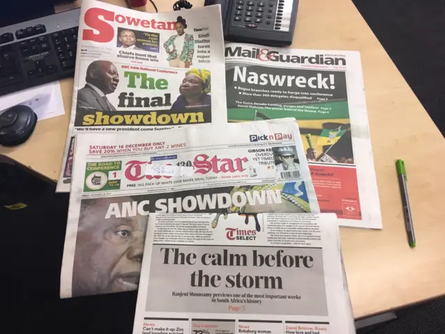 Newspaper headlines