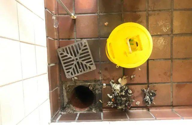 Drugs paraphernalia in Totnes toilet. Pic: South Hams Council