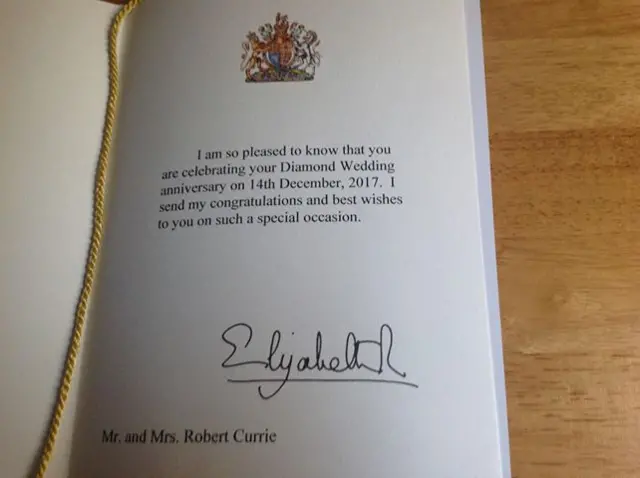 Letter from the queen