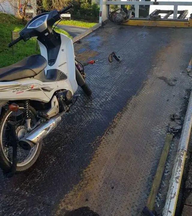 Seized moped. Pic: Brixham Police/Facebook