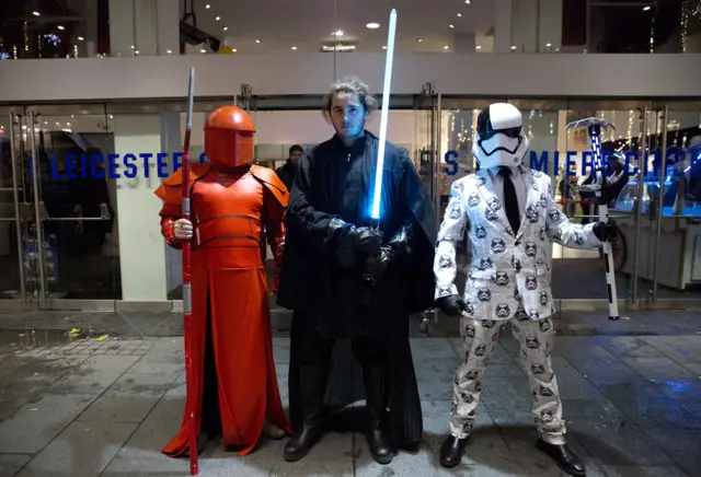 People dressed as Star Wars characters