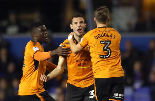 Wolves celebrate a goal