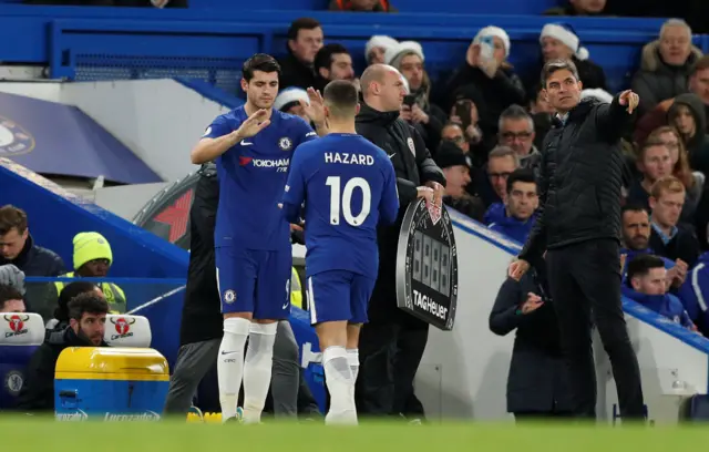 Alvaro Morata and Eden Hazard