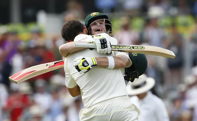 Mitchell Marsh and Steve Smith