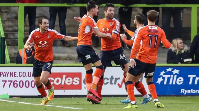 Luton Town celebrate