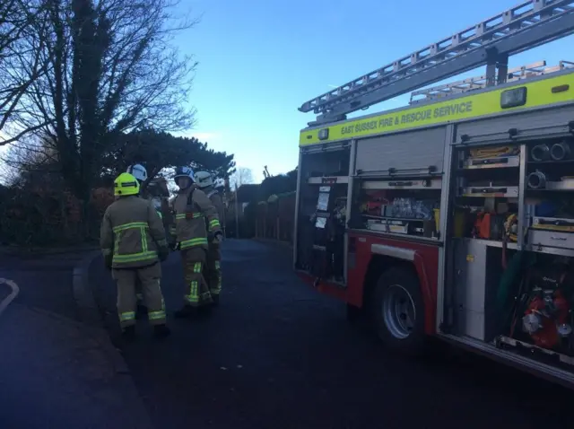 Fire at derelict school