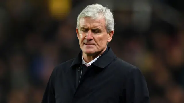 Stoke's Mark Hughes during the West Ham game