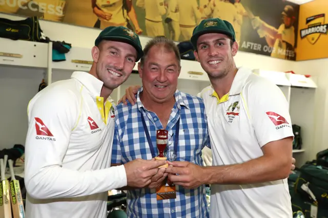 Shaun, Geoff and Mitchell Marsh