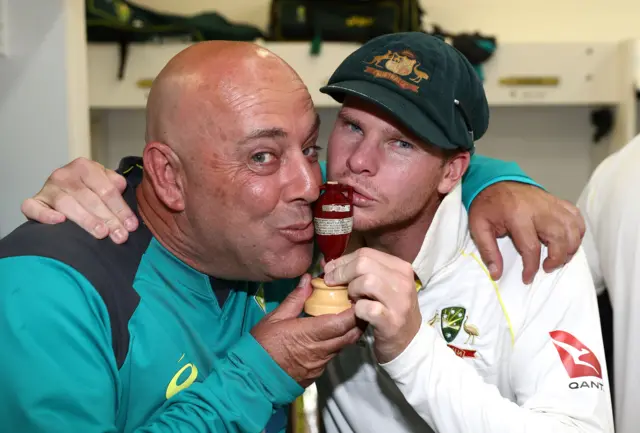 Australia coach Darren Lehmann and captain Steve Smith