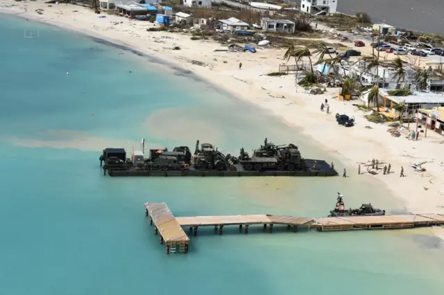 Royal Navy ship in the Caribbean