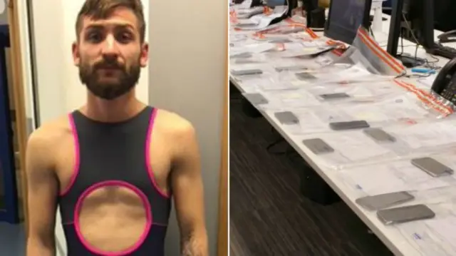 Alin Marin hid 53 stolen phone inside a swimming costume