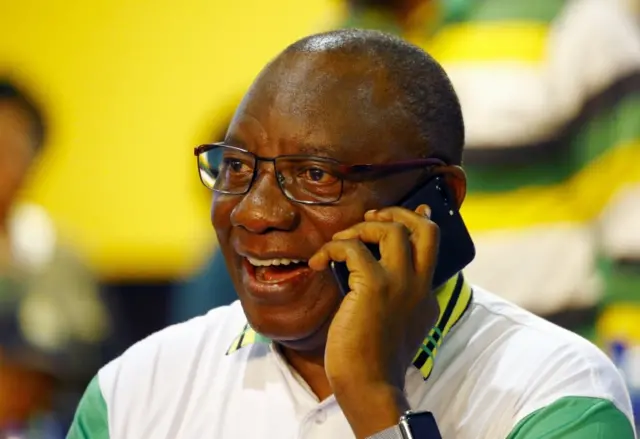 New ANC President Cyril Ramaphosa during the 54th ANC National Conference held at the NASREC Convention Centre, Johannesburg , South Africa, 18 December 2017.