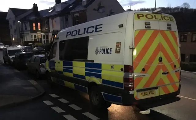 Police Van on Shirebrook Road, Meersbrook