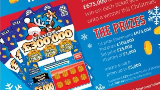 Channel Islands Christmas Lottery tickets and poster