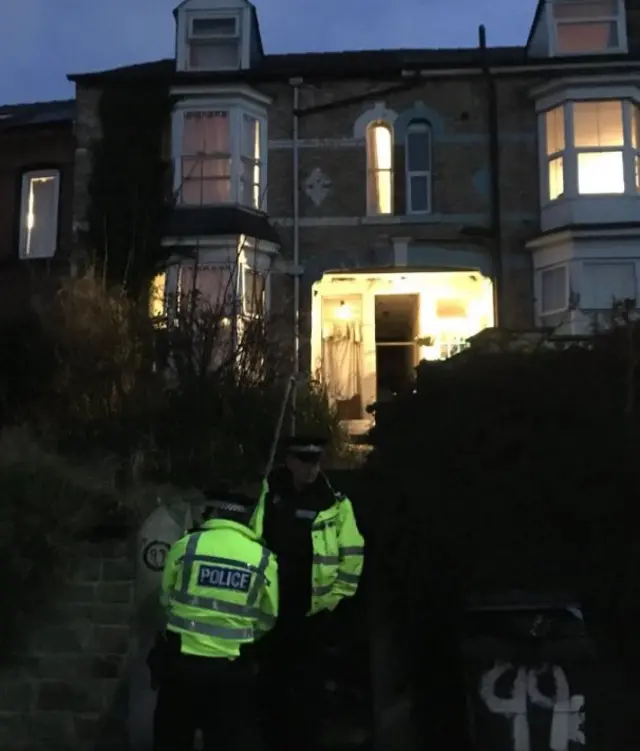 Police outside house in Meersbrook