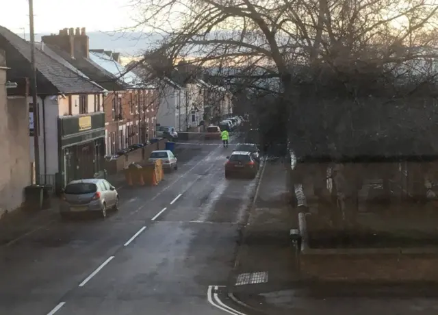 Street in Chesterfield cordoned off