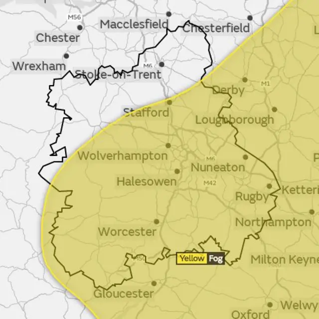 Weather warning map